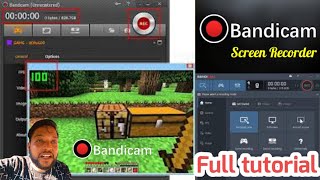 How to use Bandicam Screen Recorder in hindi? Shortcut Key,Mic,Webcam, Game | Bandicam full Tutorial