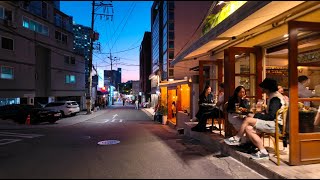 [4K] 용리단길 밤산책 Night Walk in Yongsan | Strolling through Yongridan-gil Alleys from Samgakji Station