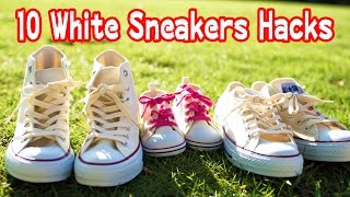 白いスニーカーの手入れ方法10選/How to maintain white sneakers.10 shoes hacks/汚れの落し方や洗濯機黄ばみの防止まで