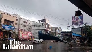 Cyclone makes landfall in southern India with intense winds