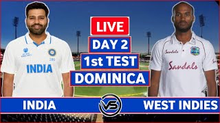IND vs WI 1st Test Live Scores & Commentary | India vs West Indies 1st Test Day 2 Live Scores