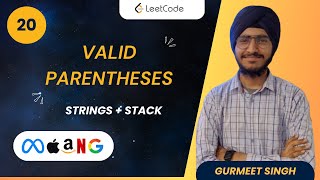 20. Valid Parentheses | Leetcode | Easy Problem | Strings | Stacks