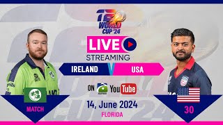 Live T20 World Cup 2024 Scorecard -United States vs Ireland  : ICC Men's T20 World Cup