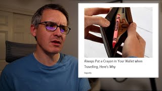 'Always Put a Crayon In Your Wallet' Is Misleading Clickbait