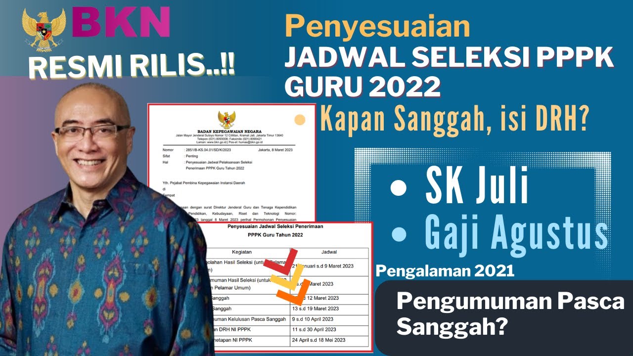 BKN Rilis Penyesuaian Jadwal Seleksi PPPK Guru 2022,kapan Sanggah ...