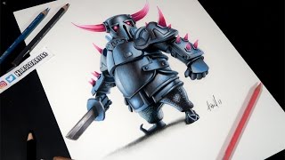 Como dibujo al PEKKA de Clash Royale y Clash of clans | How to draw Pekka