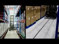 mima stand on type 3 way pallet stacker vna operation demo at customer s warehouse