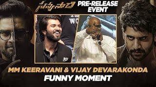 MM Keeravani & Vijay Devarakonda Funny Moment - Savyasachi Pre Release Event - Naga Chaitanya