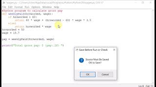 Python to calculate gross pay for beginners