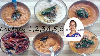 ஆறு வகை சட்னிகள் |அனைத்தும் புதிய முறை புதிய சுவை |CHUTNEY VARIETIES  |