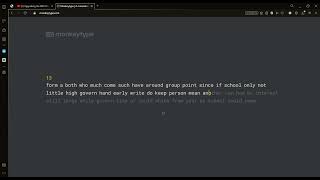 getting 89 WPM on monkey type. (3 days ago my typing speed was 35.)