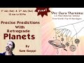 Precise Predictions with Retrograde Planets BY Sam Geppi | Saptarishis Astrology