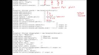 Java Tracing ArrayList Worksheet #1