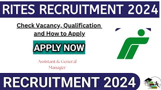 RITES RECRUITMENT 2024 🔥| New JOB Update 👇| Check Full Notice And Apply Now for Various Posts