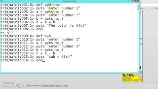 118 Learn python and ruby programming:- Methods example