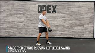 Staggered Stance Russian Kettlebell Swing