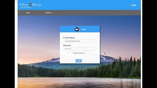 Logging in to E File Magic, the 1099 Service Application