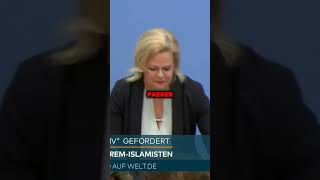 Bundesinnenministerin Nancy Faeser unter Druck: Warnung vor Islamisten-Verein @WELTVideoTV