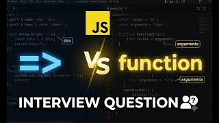 Arrow Functions vs Regular Functions Explained | Interview Question