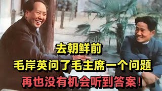 去朝鲜前，毛岸英问了毛主席一个问题，可再也没有机会听到答案！