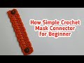 How Simple Crochet Mask Connector for Beginner // Merajut Konektor Masker Sederhana // Subtitle