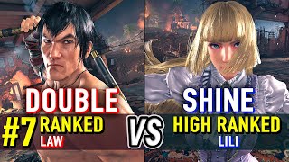 T8 🔥 DOUBLE (#7 Ranked Law) vs SHINE (High Ranked Lili) 🔥 Tekken 8 High Level Gameplay