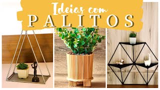 DECORAÇÕES BARATINHAS com PALITO  de  CHURRASCO - Eduardo Wizard