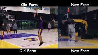 Lonzo Ball Completely Changed his Jump Shot, Now Shooting in Front of His Face!