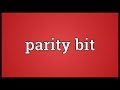 Parity bit Meaning