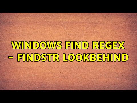 Windows Find Regex – findstr LookBehind