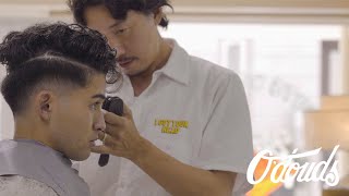 Japanese Barber/Eng_Subs｜Combed-back Hair with Perm & Side Parted Hair | Two Different Styles