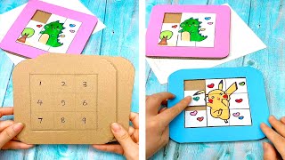 How To Make Interesting Puzzle Game From Cardboard | Cardboard DIY #Shorts