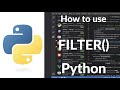 How to Use filter() in Python | Filter Data Like a Pro Using Python