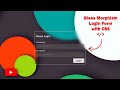 How to create Glass Morphism login form with HTML and CSS