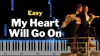 EASY Piano Tutorial | My Heart Will Go On - Celine Dion