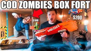 COD ZOMBIES BOX FORT CHALLENGE!! 📦😱 NERF Mini Game, Mystery Box & More!