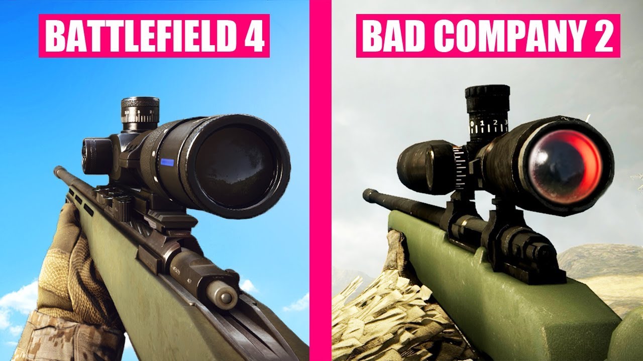 Battlefield 4 Vs Battlefield Bad Company 2 Weapons Comparison - YouTube