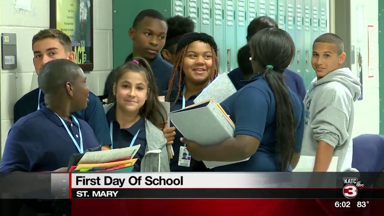 St Mary Parish First Day Boudreaux Middle - YouTube