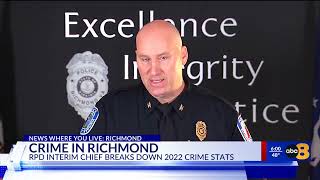 Richmond police chief shares 2022 crime statistics in year-end briefing