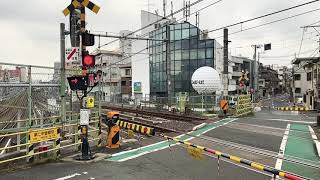 【山手線唯一の踏切】駒込駅〜田端駅間「第二中里踏切」外回りと内回り