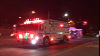 NYPD ESS TRUCK 4 RESPONDING ON WEBSTER AVENUE IN THE CLAREMONT AREA OF THE BRONX IN NEW YORK CITY.