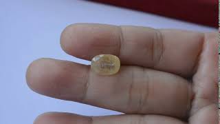 9 ratti certified yellow sapphire stone video 467