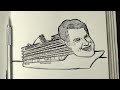 [ASMR] Drawing Tom Cruise As a Cruise Ship