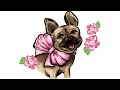 Drawing Rosanna Pansino’s Sweet Puppy, Cookie! (Happy Birthday, Cookie!)
