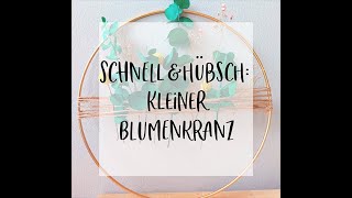 1-Minuten-Blumenkranz - mit Trockenblumen oder auch frischen....