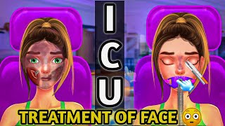 Surgery of face In ICU room 😳 ASMR remove a piece of glass 😬 can we treat this??? 🤢 #asmr #infection