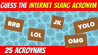 Guess the INTERNET SLANG ACRONYM | Technology trivia challenge