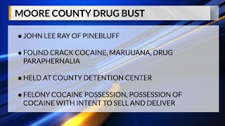 Moore County man busted with crack cocaine, marijuana faces 7 drug charges, deputies say