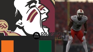 NCCL:  Florida State (3-2) vs #3 Miami (5-1) 2030 Week 8 CS4