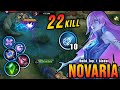 Novaria 22 Kills!! Insane One Hit Damage Build!! - Build Top 1 Global Novaria ~ MLBB